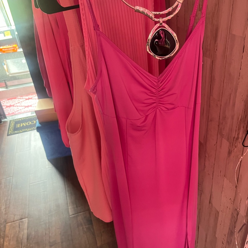 Vibrant Pink Sleeveless Dress